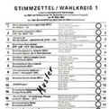 Stimmzettel fr den Wahlkreis1 (Berlin) zur Wahl der DDR-Volkskammer am 18. Mrz 1990